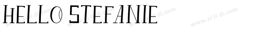 Hello Stefanie字体转换